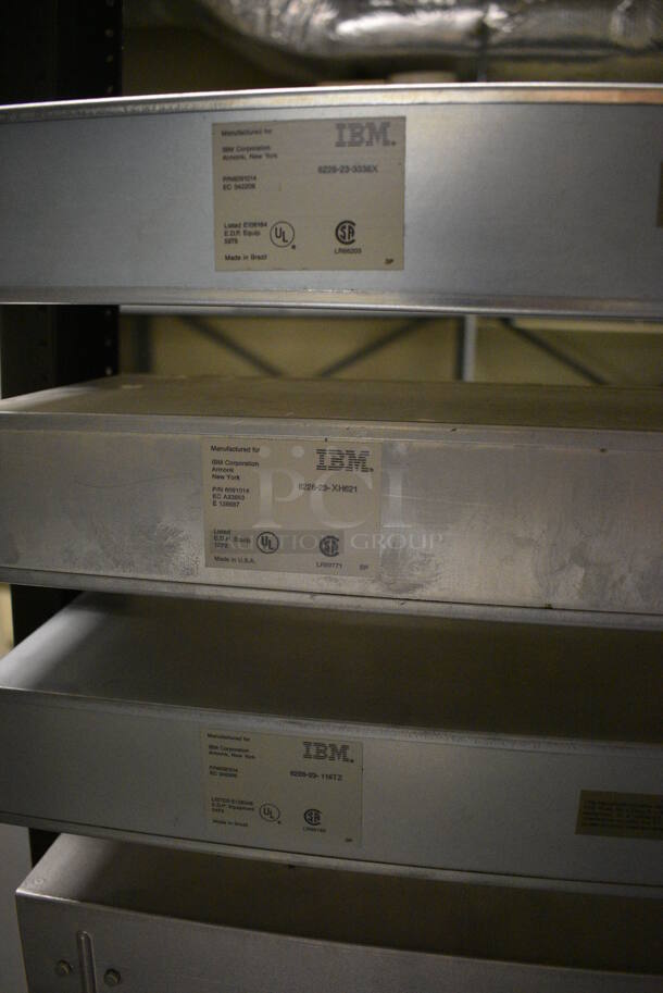 Gray Metal Rack w/ 5 IBM Rack Units. 20x15x84. (south basement 012) - Image 5 of 5