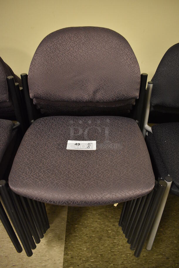 8 Purple Chairs on Black Legs. 19x18x32. 8 Times Your Bid! (room 103)