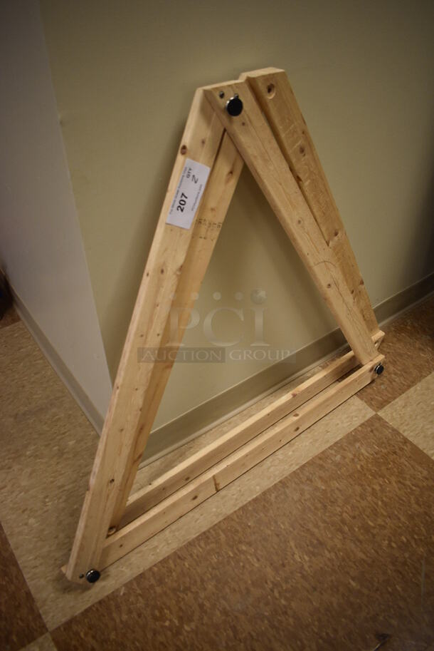 2 Wooden Triangles. 38x38x2. 2 Times Your Bid! (room 122) - Image 2 of 3