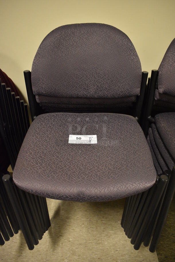 8 Purple Chairs on Black Legs. 19x18x32. 8 Times Your Bid! (room 103)