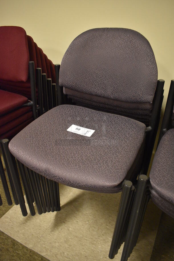 8 Purple Chairs on Black Legs. 19x18x32. 8 Times Your Bid! (room 103) - Image 2 of 4