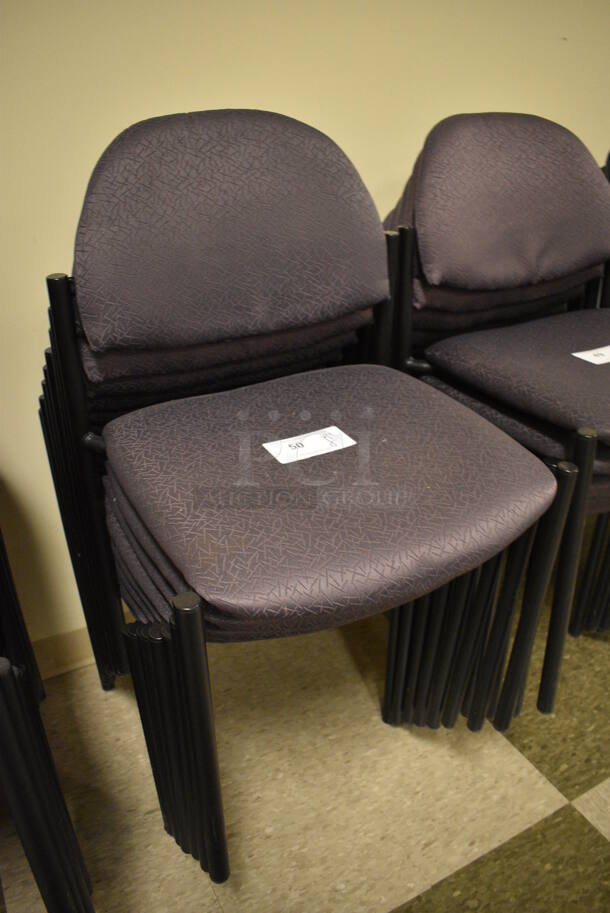 8 Purple Chairs on Black Legs. 19x18x32. 8 Times Your Bid! (room 103) - Image 3 of 4