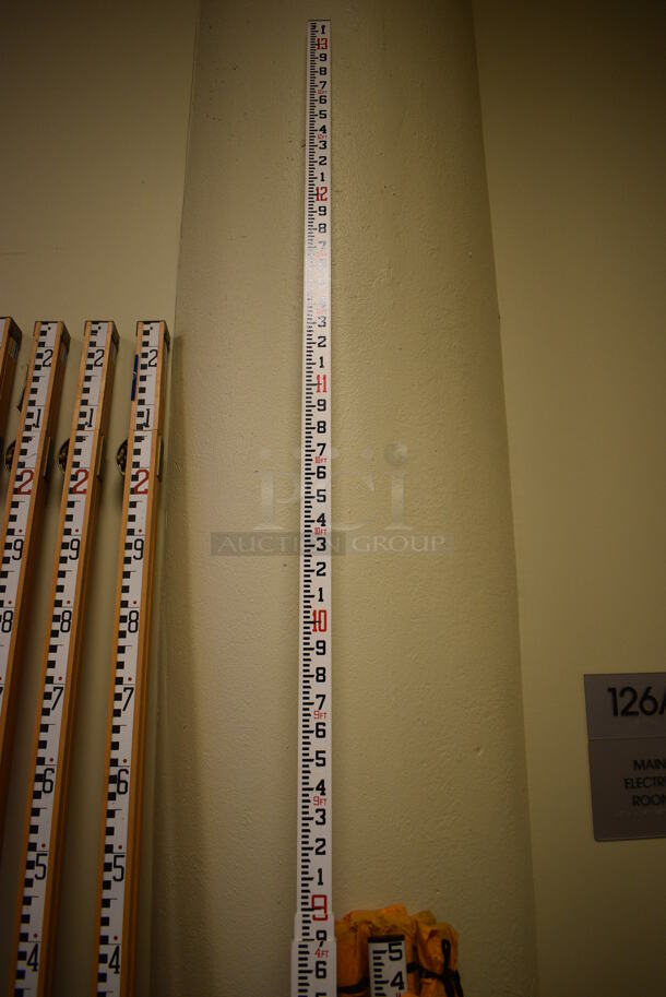 8 Various Measuring Sticks for Surveying. Includes 56". 8 Times Your Bid! (room 122) - Image 2 of 4