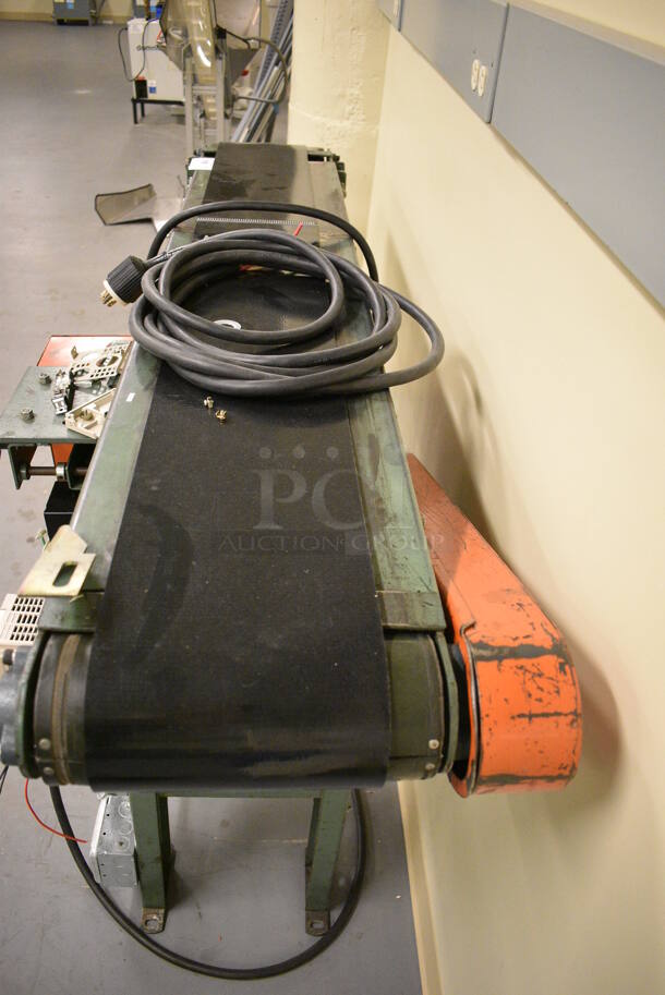 Green Metal Floor Style Conveyor Belt. 67x28x38. (south basement 017) - Image 4 of 8