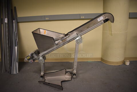 Metal Commercial Floor Style Conveyor Belt. 18x74x52. (south basement 017)