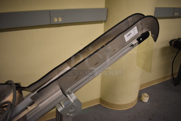 Metal Commercial Floor Style Conveyor Belt. 18x74x52. (south basement 017) - Image 5 of 8
