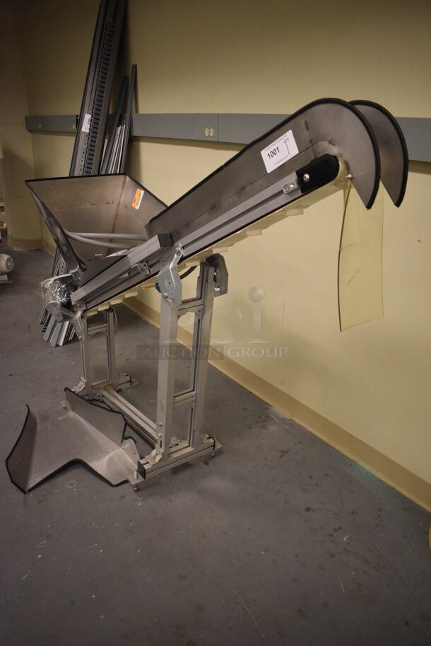 Metal Commercial Floor Style Conveyor Belt. 18x74x52. (south basement 017) - Image 6 of 8