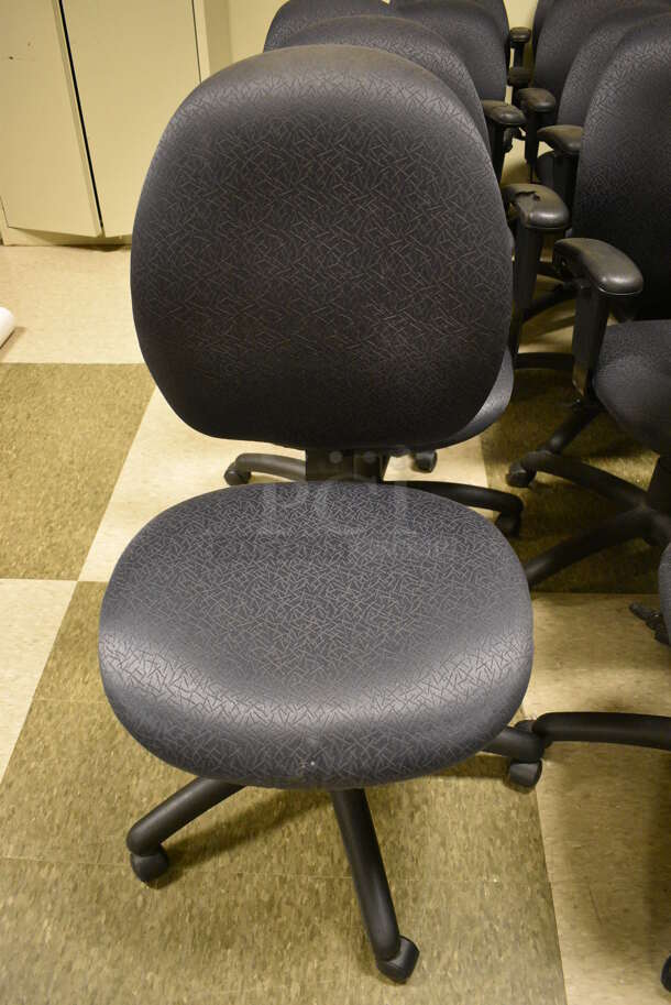 10 Office Chairs on Casters. Two Are Missing Arm Rests. 21x22x40, 24x21x40. 10 Times Your Bid! (room 103) - Image 2 of 6