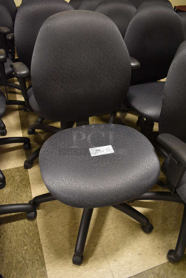 10 Office Chairs on Casters. Two Are Missing Arm Rests. 21x22x40, 24x21x40. 10 Times Your Bid! (room 103) - Image 3 of 6