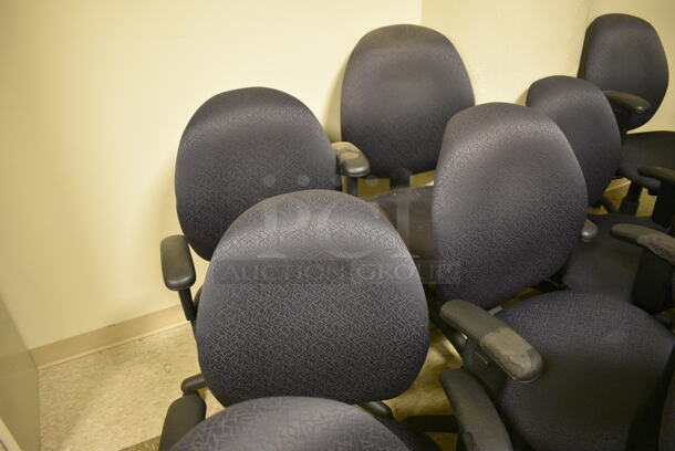 10 Office Chairs on Casters. Two Are Missing Arm Rests. 21x22x40, 24x21x40. 10 Times Your Bid! (room 103) - Image 5 of 6