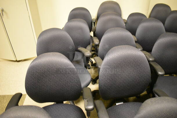 10 Office Chairs on Casters. Two Are Missing Arm Rests. 21x22x40, 24x21x40. 10 Times Your Bid! (room 103) - Image 6 of 6
