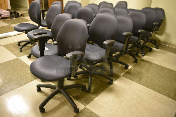 11 Office Chairs w/ Arm Rests on Casters. 24x21x40. 11 Times Your Bid! (room 103) - Image 2 of 4