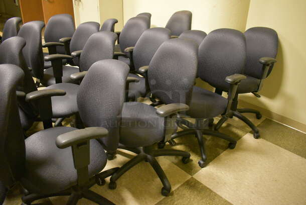 11 Office Chairs w/ Arm Rests on Casters. 24x21x40. 11 Times Your Bid! (room 103) - Image 3 of 4