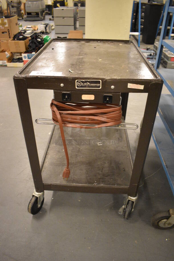 Wilson Metal Cart on Commercial Casters. 18x24x26. (south basement 019)