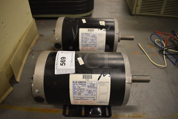 2 Various AO Smith Motors. Includes 13x6.5x6.5. 2 Times Your Bid! (north basement 004)