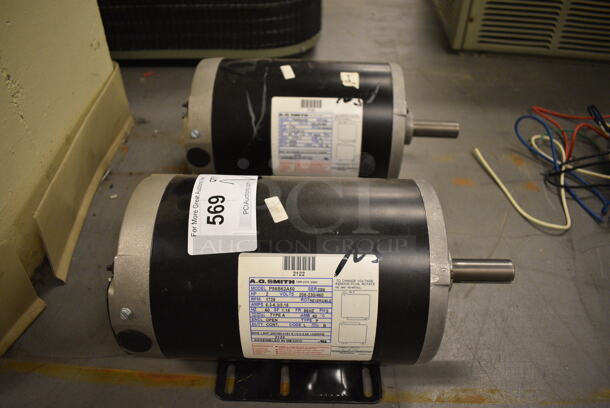 2 Various AO Smith Motors. Includes 13x6.5x6.5. 2 Times Your Bid! (north basement 004) - Image 1 of 5