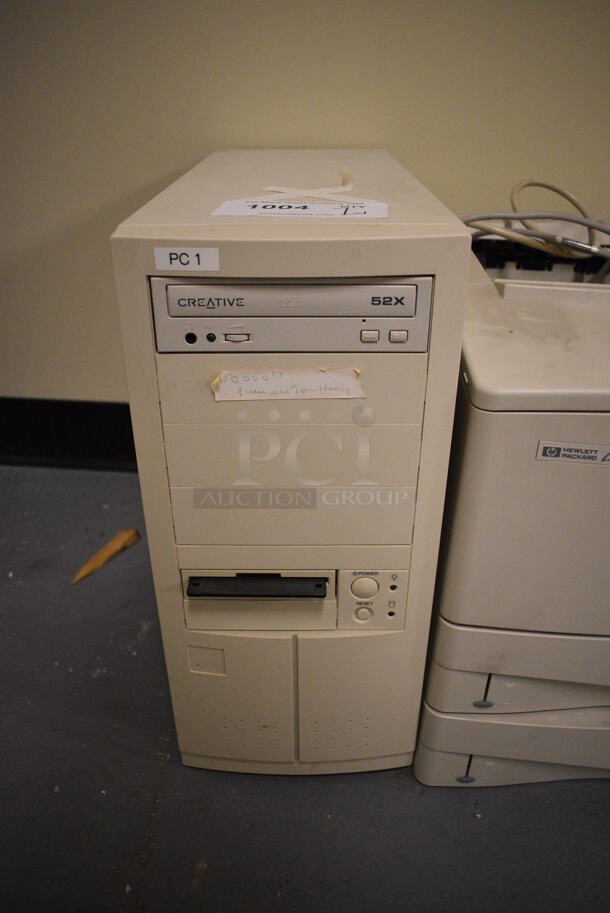 2 Various Items; HP LaserJet 4050TN Printer and Creative 52X Computer Tower. 7.5x19x17, 15.5x16.5x15.5. 2 Times Your Bid! (south basement 024) - Image 3 of 4