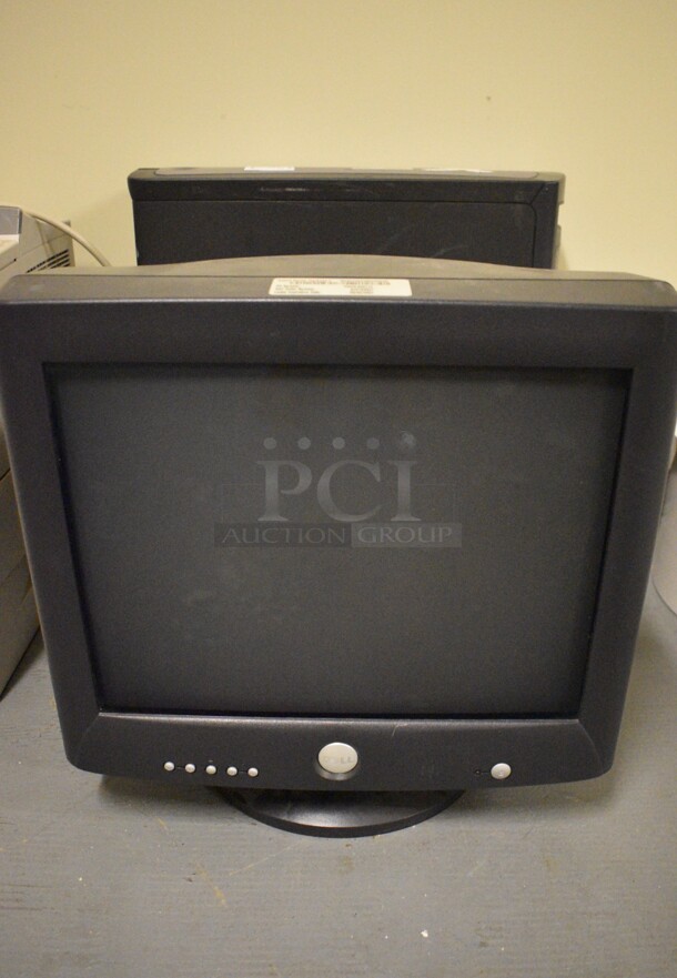 Dell 15.5" Computer Monitor and Dell Computer Tower. (south basement 024) - Image 1 of 5