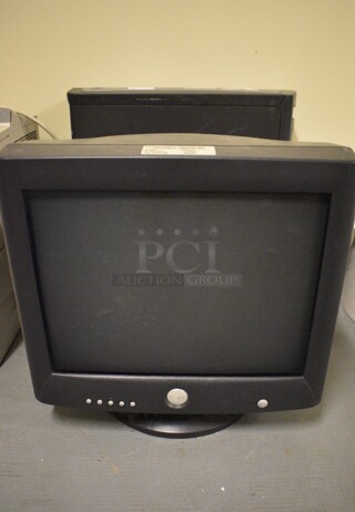 Dell 15.5" Computer Monitor and Dell Computer Tower. (south basement 024)
