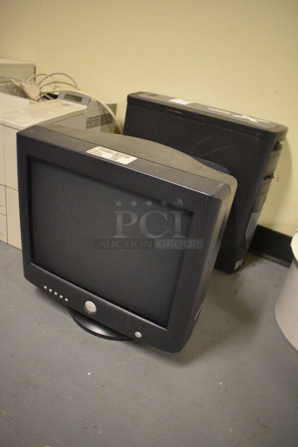 Dell 15.5" Computer Monitor and Dell Computer Tower. (south basement 024) - Image 2 of 5