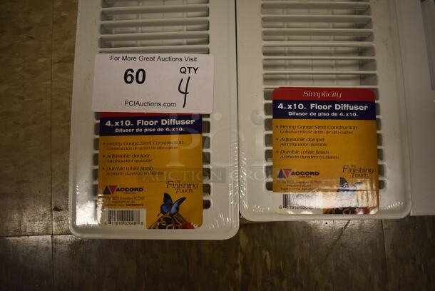4 White Vent Covers. Includes 11.5x5.5x1.5. 4 Times Your Bid! (room 103) - Image 4 of 5