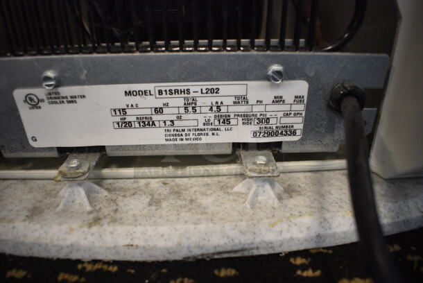 ALL ONE MONEY! Lot of Model B1SRHS-L202 Water Cooler w/ 8 Blue Water Jugs. 12x12x56. (room 204) - Image 4 of 5