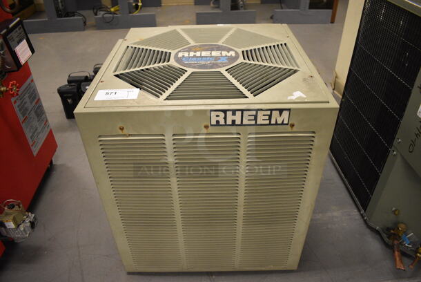 Rheem Classic X Model RAHE-030JAS Metal Commercial Central Air Conditioner. 208/230 Volts, 1 Phase. 23.5x23.5x26. (north basement 004)