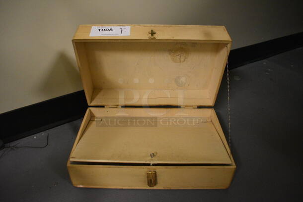 Wooden Box. 16x9.5x6. (south basement 024) - Image 1 of 4