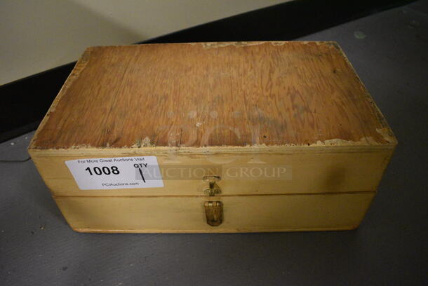 Wooden Box. 16x9.5x6. (south basement 024) - Image 4 of 4