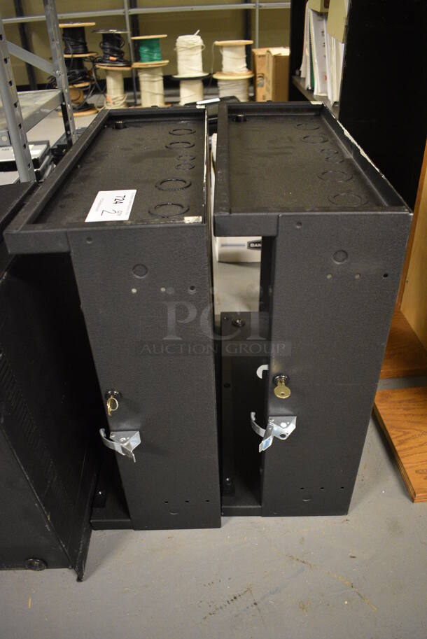 2 Black Metal Drawers. 21x23x8.5. 2 Times Your Bid! (south basement 012)