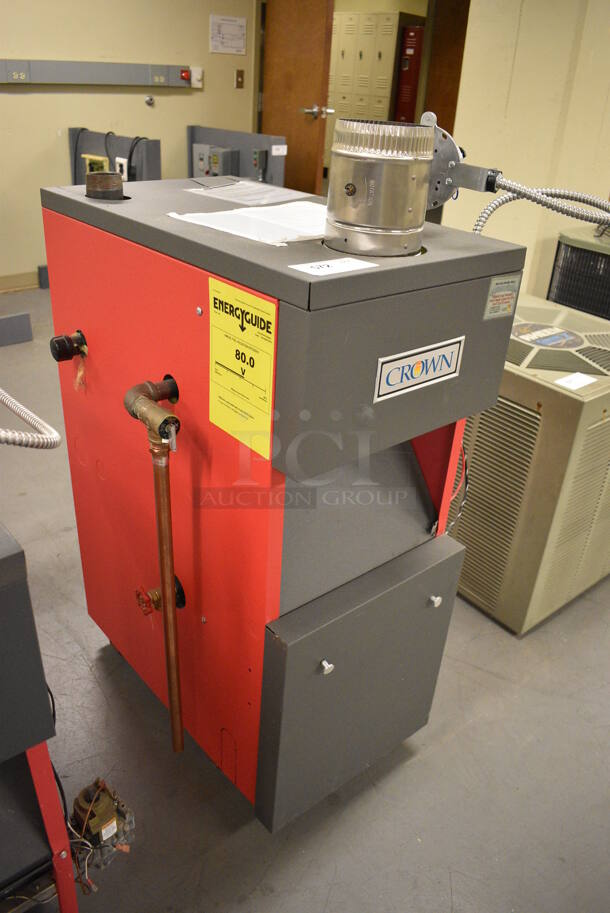 Crown Model BSI103SNPZZPSU Metal Steam Boiler. 85,000 BTU. 21x28x48. (north basement 004) - Image 8 of 10