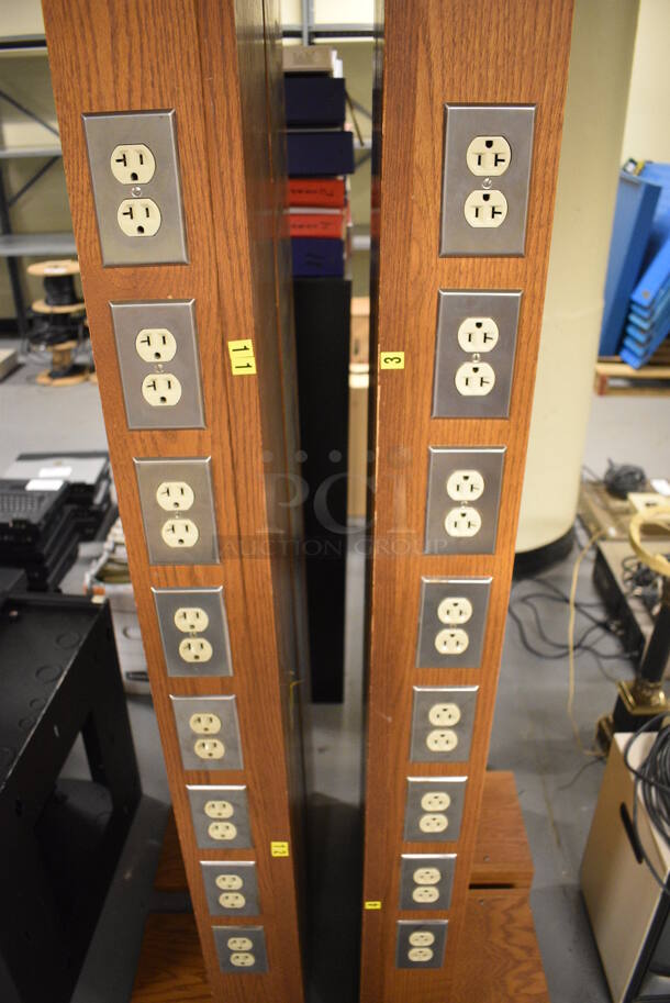 4 Wood Pattern Units w/ Outlets. 64x10x12. 4 Times Your Bid! (south basement 012) - Image 2 of 3