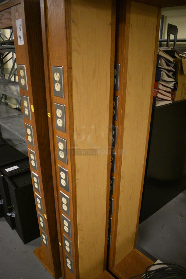 4 Wood Pattern Units w/ Outlets. 64x10x12. 4 Times Your Bid! (south basement 012) - Image 3 of 3
