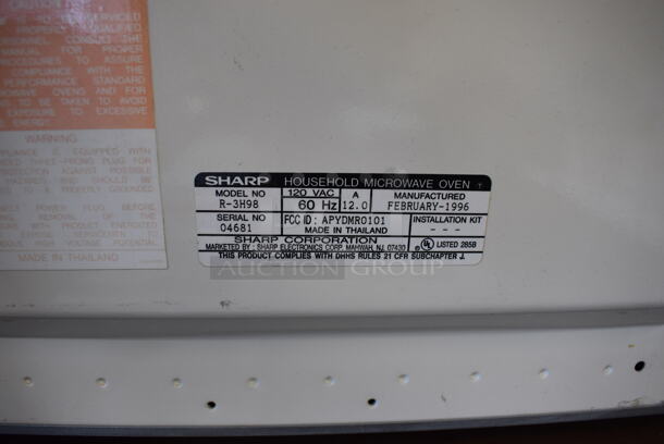 4 Various Microwaves Including Kenmore, Hotpoint and Sharp. Includes 24x18x14. 4 Times Your Bid! (room 204) - Image 7 of 10