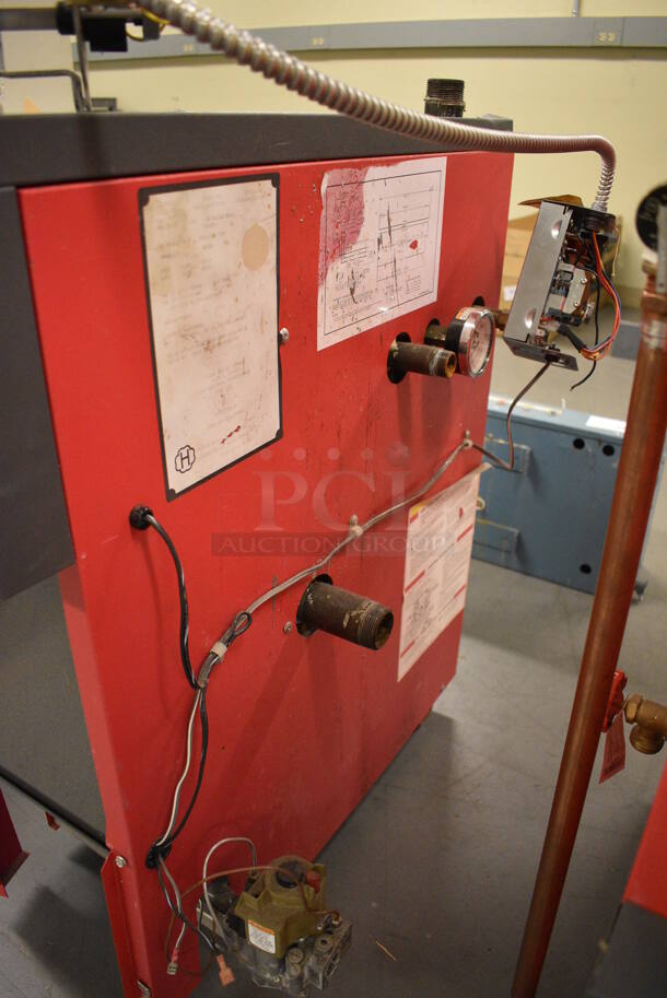 Crown Model AWI061SNST1PSUU Metal Low Pressure Boiler. 61,000 BTU. 16x28x39. (north basement 004) - Image 5 of 9