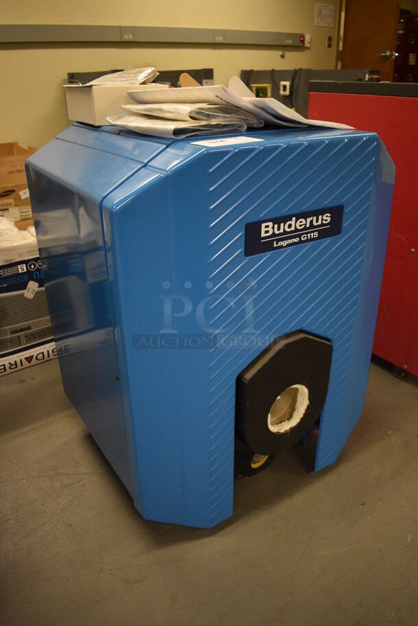 Buderus Logano Model G115/3 Gas Powered Boiler. 24x21x30. (north basement 004) - Image 2 of 12
