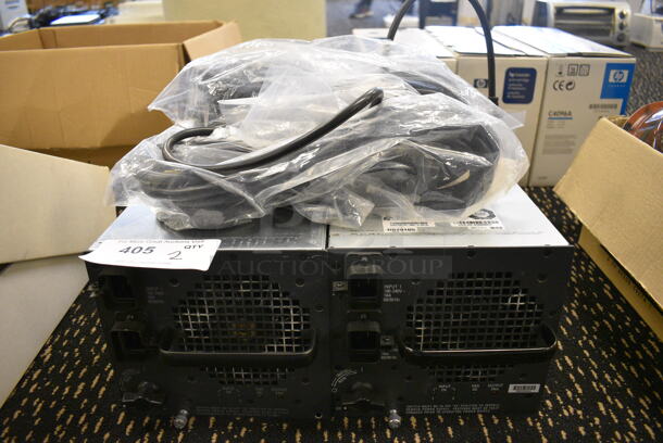 2 Cisco Systems Model AA23340 Power Supplies. 8x15x7. 2 Times Your Bid! (room 204) 
