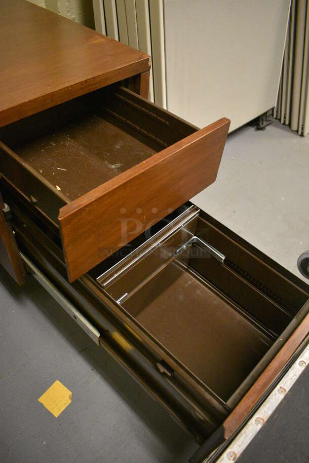 Wooden Desk w/ 4 Drawers. 72x36x30. (south basement 024) - Image 4 of 4