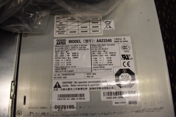 2 Cisco Systems Model AA23340 Power Supplies. 8x15x7. 2 Times Your Bid! (room 204)  - Image 6 of 8