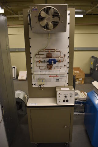 Hampden Mdoel H-MACK-HP Metal Floor Style Heat Pump Trainer on Commercial Casters. 24x30x76. (north basement 004)