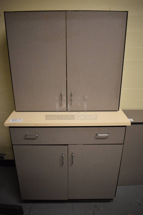 Gray Unit w/ Drawer and 4 Doors. 37.5x21x67. (south basement 024) - Image 1 of 4