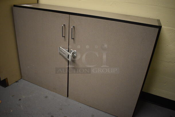 Gray 2 Door Cabinet. 47.5x13x31. (south basement 024) - Image 2 of 3