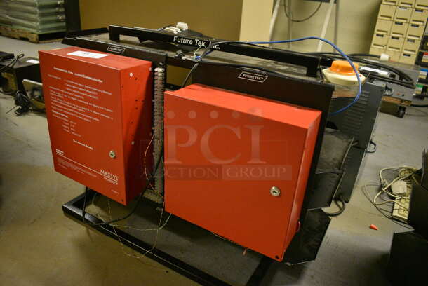 Future Tek Red and Black Metal Commercial Fire Control Communicator. 36x19x23. (south basement 012) - Image 2 of 6
