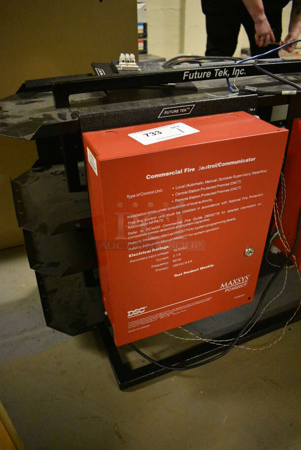 Future Tek Red and Black Metal Commercial Fire Control Communicator. 36x19x23. (south basement 012) - Image 5 of 6