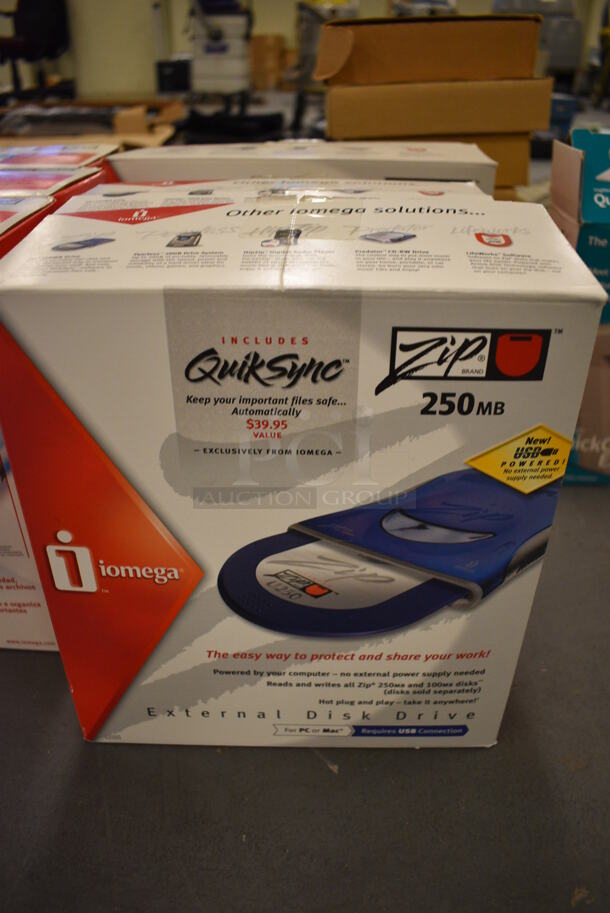6 BRAND NEW IN BOX! Zip 250 MB External Disk Drive. 6 Times Your Bid! (south basement 019) - Image 4 of 6