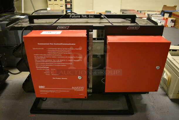 Future Tek Red and Black Metal Commercial Fire Control Communicator. 36x19x23. (south basement 012) - Image 1 of 6