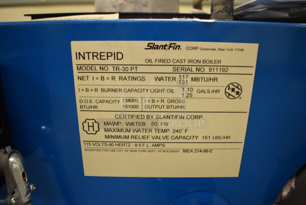 Slant Fin Model TR-30 PT Metal Oil Fired Cast Iron Boiler. 151,000 BTU. 25x26x35. (north basement 004) - Image 3 of 7