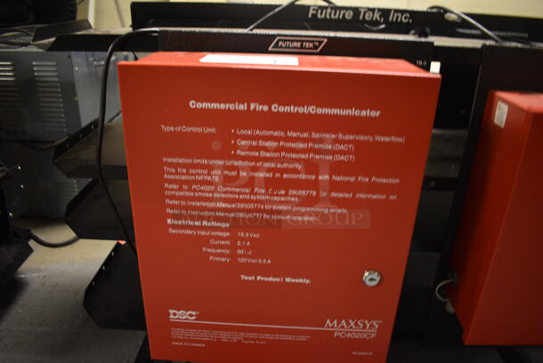 Future Tek Red and Black Metal Commercial Fire Control Communicator. 36x19x23. (south basement 012) - Image 3 of 6
