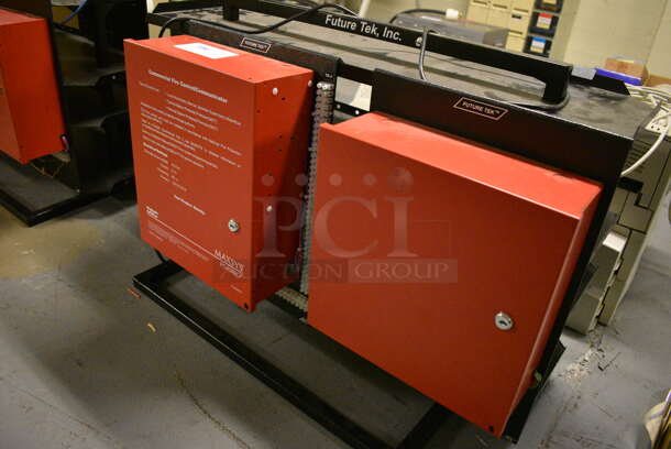 Future Tek Red and Black Metal Commercial Fire Control Communicator. 36x19x23. (south basement 012) - Image 4 of 6