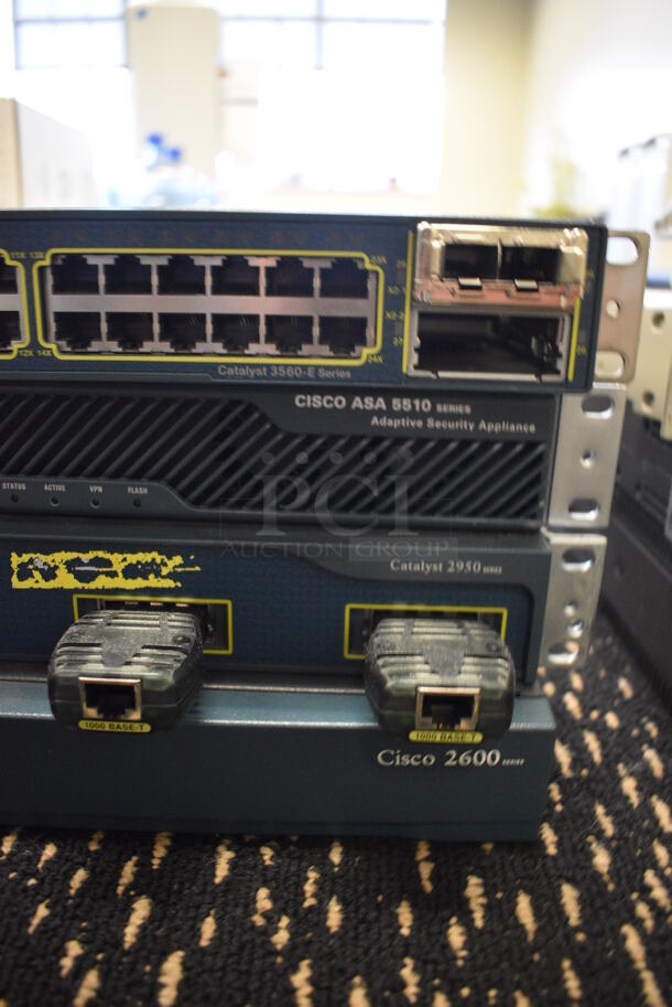 4 Cisco System Units; Catalyst 3560-E Series, Cisco ASA 5510 Series, Catalyst 2950 and Cisco 2600. Includes 19x16x2. 4 Times Your Bid! (room 204) - Image 3 of 8